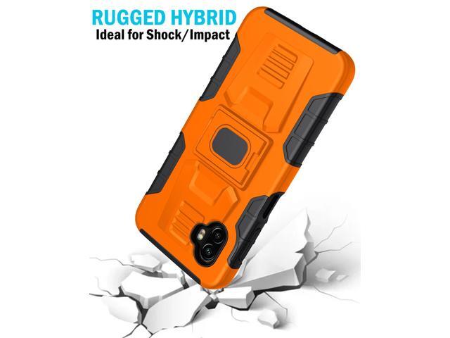 Orange Rugged Case with Stand Ring Grip for Samsung Galaxy XCover 6 Pro (2022)