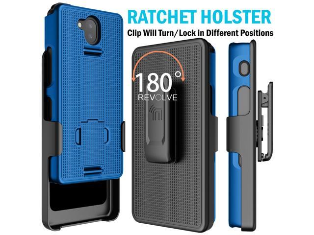 Cobalt Blue Case Stand and Belt Clip Holster for Sonim XP10 5G Phone (XP9900)