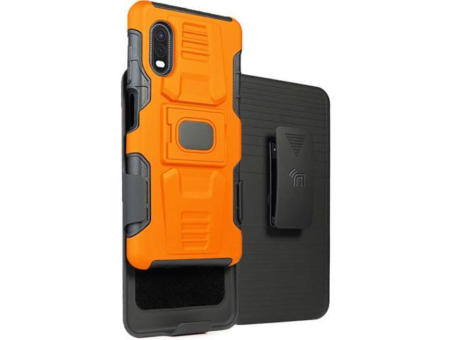Orange Rugged Case Stand and Belt Clip for Samsung Galaxy XCover Pro (SM-G715)