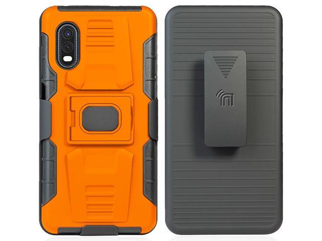 Orange Rugged Case Stand and Belt Clip for Samsung Galaxy XCover Pro (SM-G715)
