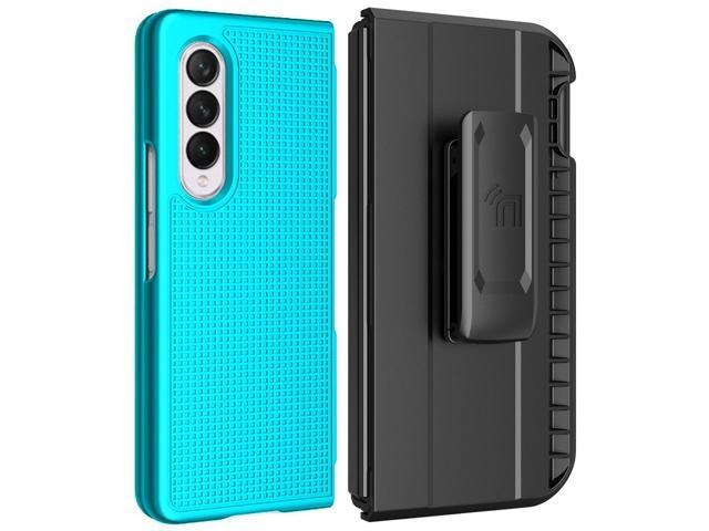 Teal Mint Case + Holster Belt Clip with S Pen Holder for Samsung Galaxy Z Fold 3 Teal Mint Case + Holster Belt Clip with S Pen Holder for Samsung Galaxy Z Fold 3