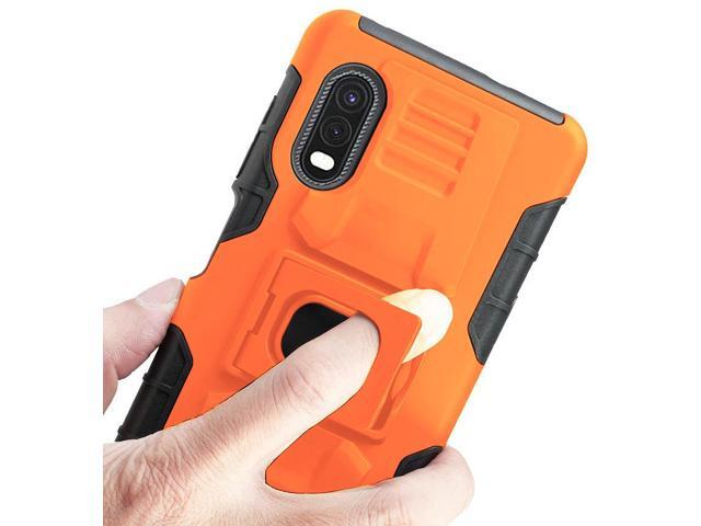 Orange Rugged Case Stand and Belt Clip for Samsung Galaxy XCover Pro (SM-G715)