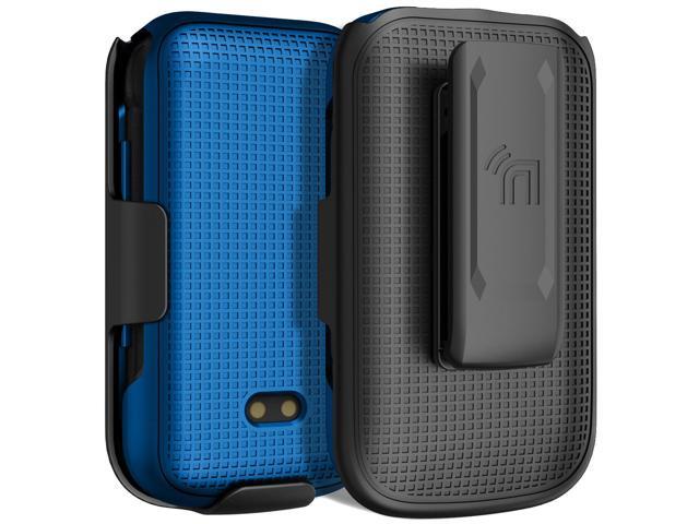 Blue Hard Case and Belt Clip Holster Combo for Sonim XP3 Plus 4G (XP3900)