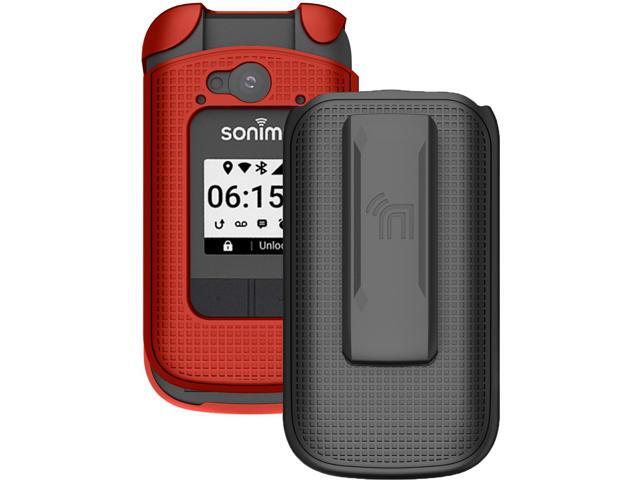 Red Hard Case and Belt Clip Holster Combo for Sonim XP3 Plus 4G (XP3900)