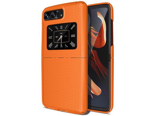 Bright Orange Hard Case Slim Phone Cover for Motorola Moto RAZR 3 5G (2022)