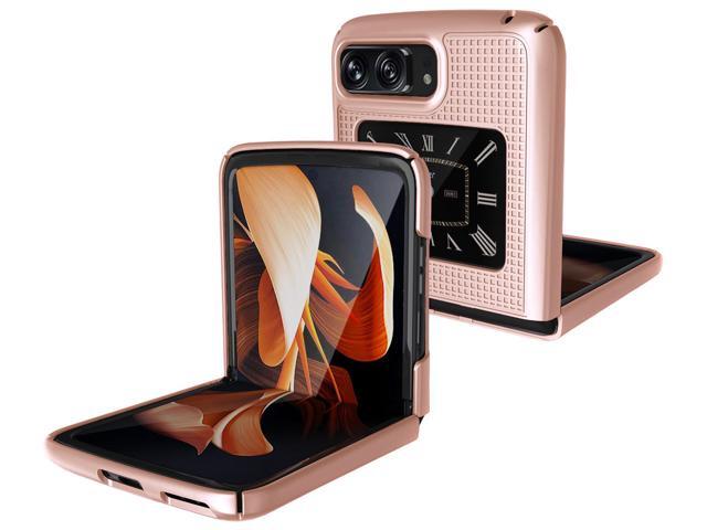 Rose Gold Pink Hard Case Slim Phone Cover for Motorola RAZR 3 5G (2022)