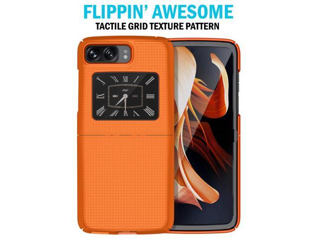 Bright Orange Hard Case Slim Phone Cover for Motorola Moto RAZR 3 5G (2022)