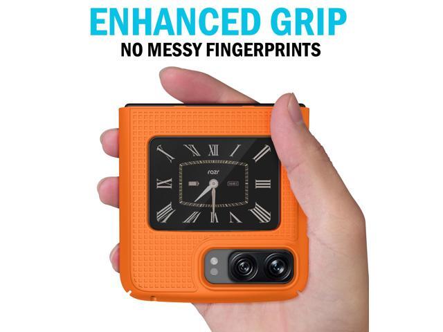 Bright Orange Hard Case Slim Phone Cover for Motorola Moto RAZR 3 5G (2022)