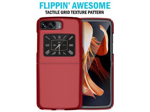 Red Hard Case Cover and Belt Clip Holster Combo for Motorola RAZR 3 5G (2022)