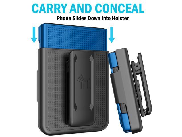 Cobalt Blue Hard Case Cover and Belt Clip Holster for Samsung Galaxy Z Flip 4 5G