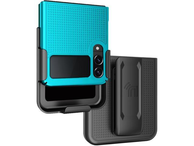 Aqua Teal Mint Hard Case and Belt Clip Holster for Samsung Galaxy Z Flip 4 5G