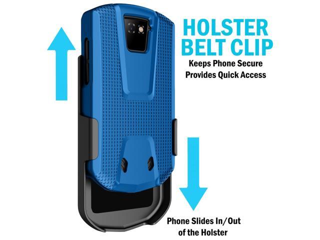 Hard Case Cover and Belt Clip Holster for Unihertz Titan Pocket Phone - Blue