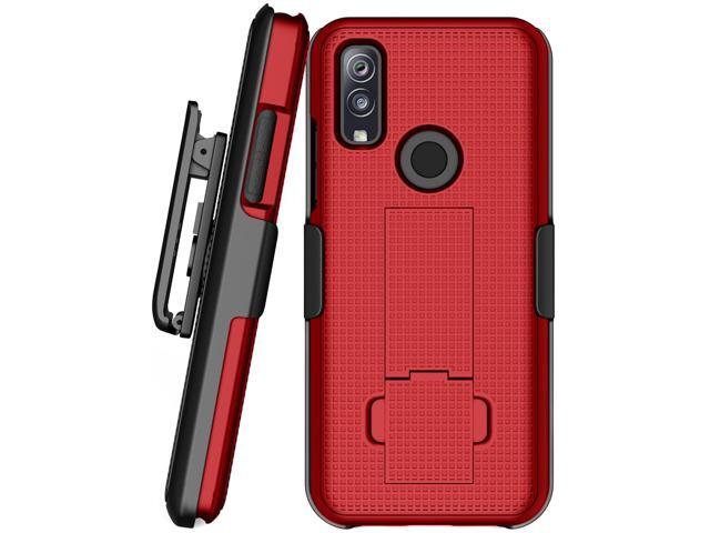 Red Case Cover Kickstand and Belt Clip Holster for Kyocera DuraSport 5G UW Phone