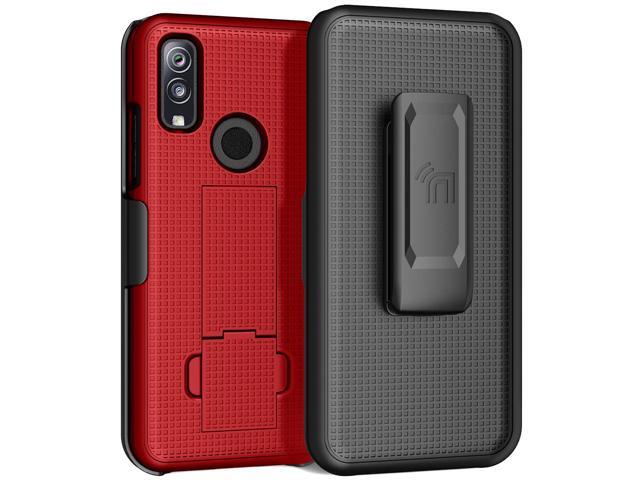 Red Case Cover Kickstand and Belt Clip Holster for Kyocera DuraSport 5G UW Phone