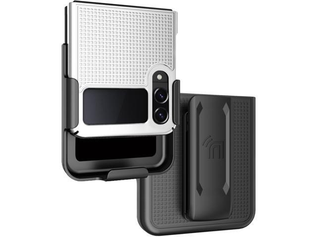 Pearl White Hard Case and Belt Clip Holster for Samsung Galaxy Z Flip 4 5G 2022