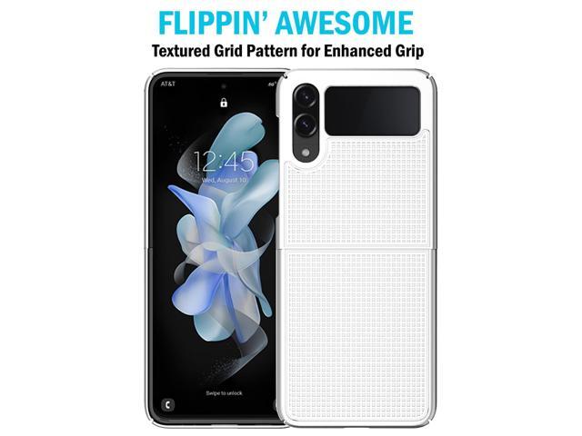 Pearl White Hard Case and Belt Clip Holster for Samsung Galaxy Z Flip 4 5G 2022