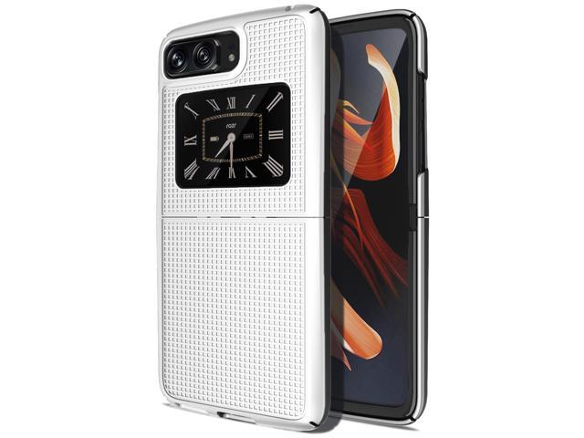 Pearl White Hard Case Slim Textured Phone Cover for Motorola Moto RAZR 2022 5G