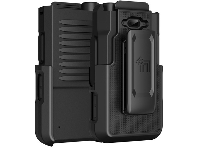 Black Rotating/Ratchet Belt Clip Holster Case for Siyata SD7 Radio
