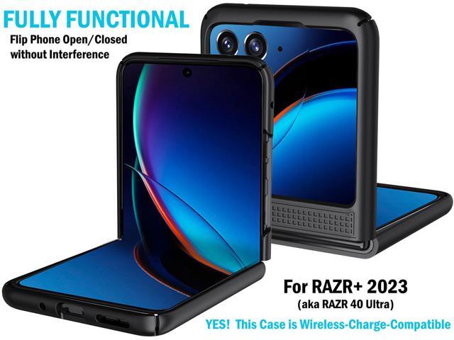Black Grid Textured Hard Case Slim Cover for Motorola RAZR Plus (2023) RAZR+