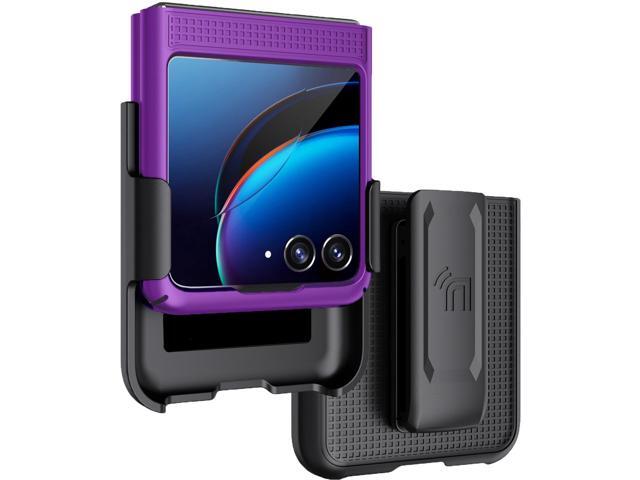 Red Hard Case Cover and Belt Clip Holster for Motorola RAZR Plus (2023) RAZR+