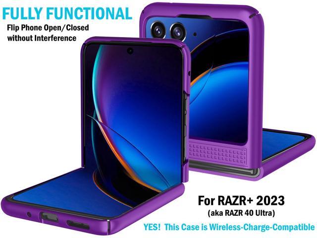 Purple Textured Hard Case Slim Phone Cover for Motorola RAZR Plus (2023) RAZR+
