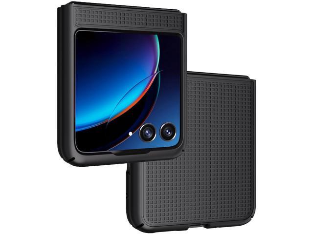 Black Grid Textured Hard Case Slim Cover for Motorola RAZR Plus (2023) RAZR+