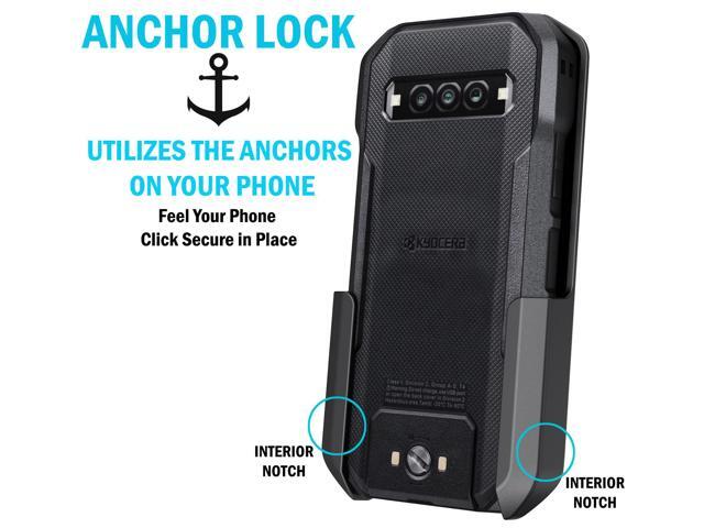 Black Anchor Lock Belt Clip Holster Case for Kyocera DuraForce Pro 3