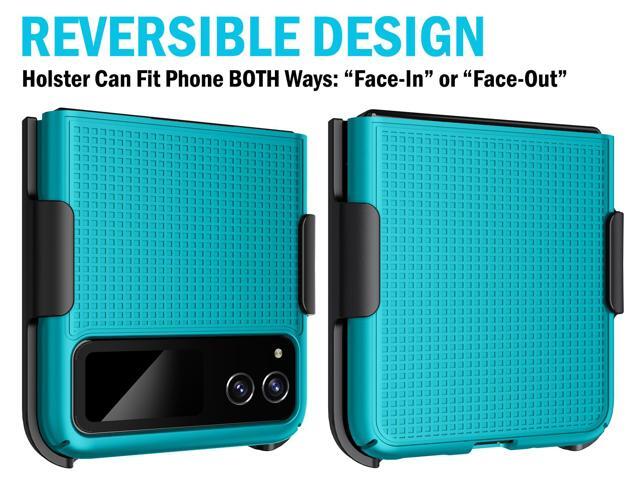 Aqua Teal Mint Hard Case and Belt Clip for Motorola RAZR 2023 (aka RAZR 40)