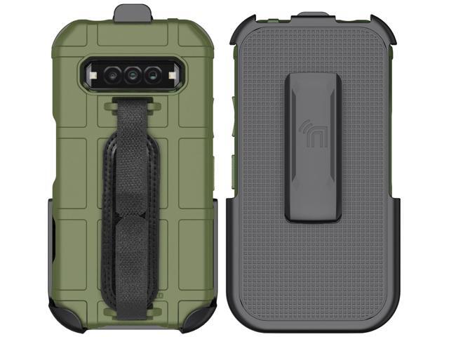 Rugged Case + Hand Strap + Belt Clip for Kyocera DuraForce Pro 3 - Olive Green