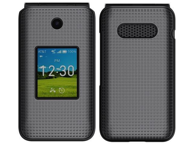 Black Grid Textured Hard Case Slim Cover for AT & T Cingular Flex 2 (Debut Flex)