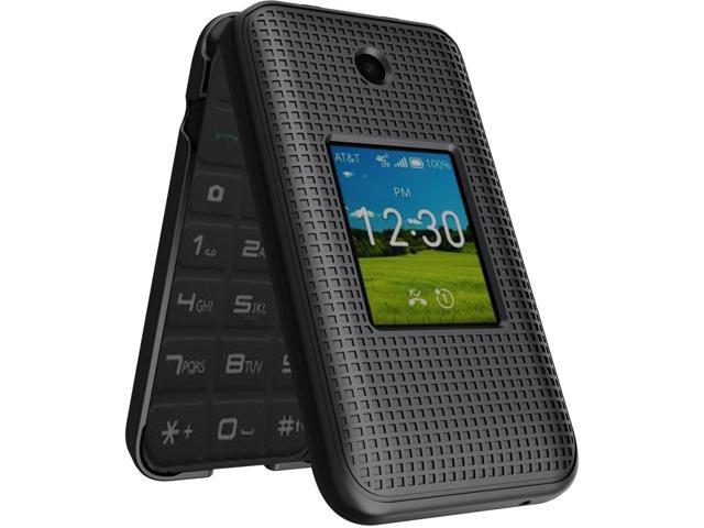 Black Grid Textured Hard Case Slim Cover for AT & T Cingular Flex 2 (Debut Flex)