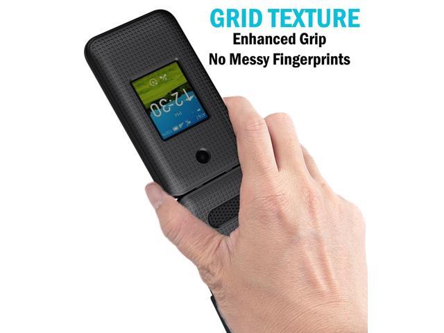 Black Grid Textured Hard Case Slim Cover for AT & T Cingular Flex 2 (Debut Flex)
