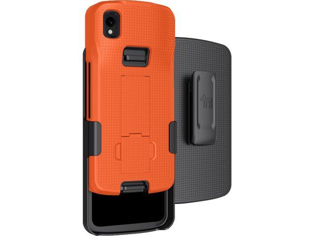 Bright Orange Case Cover Stand and Belt Clip Holster for Zebra TC22 TC27 Scanner