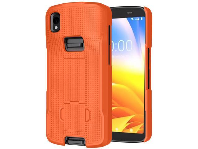 Bright Orange Slim Hard Shell Case Cover Stand for Zebra TC22 TC27 Scanner