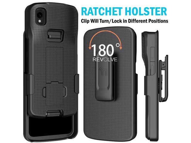 Black Hard Case Cover Stand Belt Clip Holster for Zebra TC22 TC27 Mobile Scanner