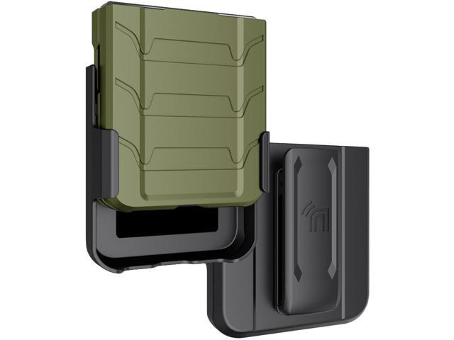 Rugged Phone Case and Belt Clip Stand for Samsung Galaxy Z Flip 5 5G - Olive