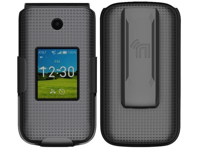 Hard Case and Belt Clip for Cingular Flex 2 Flip Phone (Debut Flex) - Black