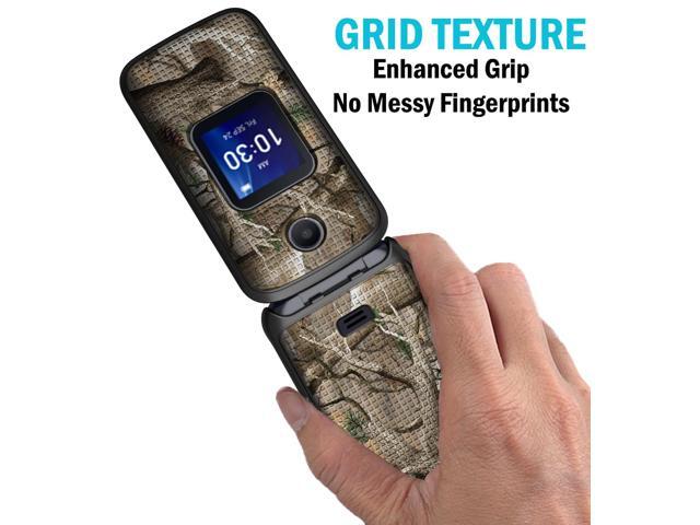 Real Woods Camo Tree Case and Belt Clip for Alcatel Go Flip 4, TCL FLIP Pro