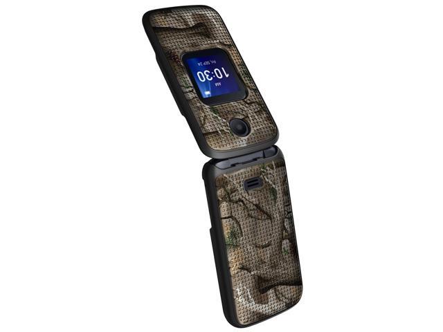 Outdoor Camo Real Woods Tree Case Hard Cover for Alcatel Go Flip 4, TCL FLIP Pro