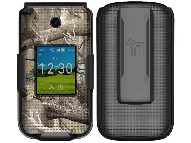 Hard Case and Belt Clip for Cingular Flex 2 Flip Phone (Debut Flex) - Camo