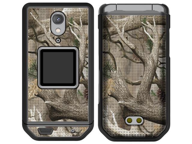 Outdoor Camouflage Real Woods Camo Tree Case Hard Cover for CAT S22 Flip Phone