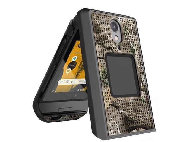 Outdoor Camouflage Real Woods Camo Tree Case Hard Cover for CAT S22 Flip Phone