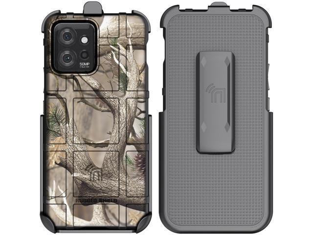 Rugged Case and Belt Clip Holster for Motorola ThinkPhone 2023 - Camo Tree
