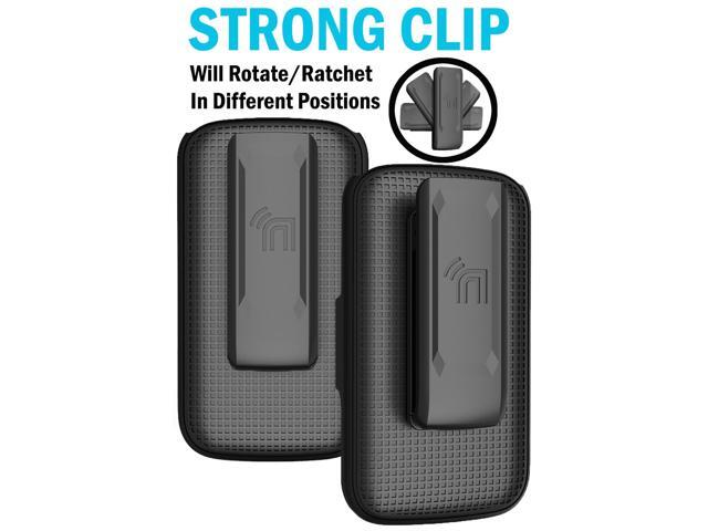 Belt Clip Holster Case for TCL Flip 3 (T435) / TCL Flip 4 5G (T440) - Black