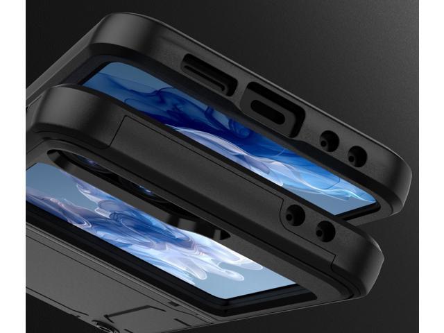 Case for Galaxy Z Flip 7 FE & Z Flip 6 Phone w/ Hinge Protection - Matte Black