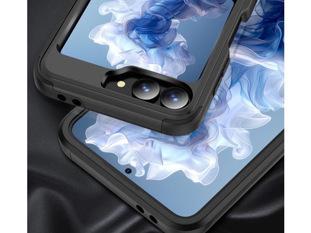 Case for Galaxy Z Flip 7 FE & Z Flip 6 Phone w/ Hinge Protection - Matte Black