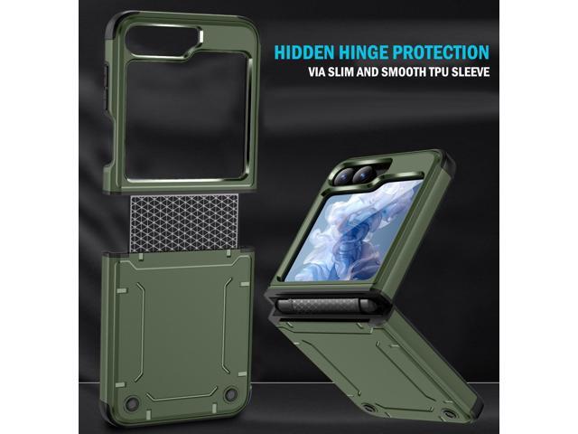 Rizz Case and Belt Clip Holster for Galaxy Z Flip 7 FE & Z Flip 6 - Olive Green