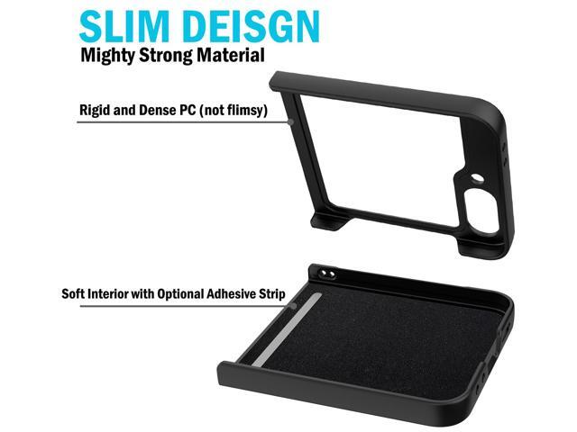 Slim Hard Case for Samsung Galaxy Z Flip 7 FE & Z Flip 6 Phone - Graphite Black