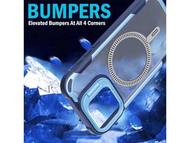 Camera Stand Case for iPhone 16 Pro Max - Compatible with MagSafe - Light Blue