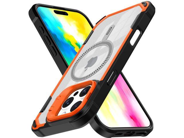 Camera Stand Case for iPhone 16 Pro Max - Compatible with MagSafe - Neon Orange